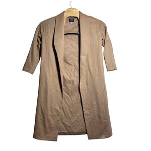 AYR The Robe 100% Camel Hair Open Front Duster Coat Tan Beige Small Medium